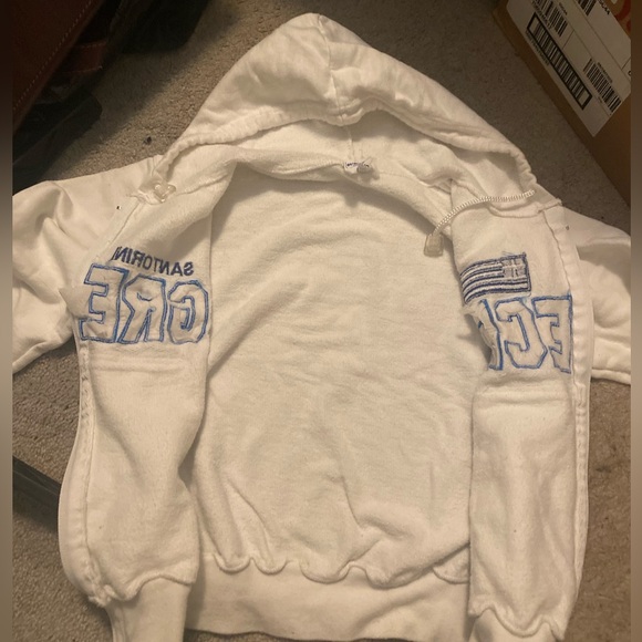 little boys olimpus santorini greece zip up hoodie size 6 100% cotton - Picture 3 of 4